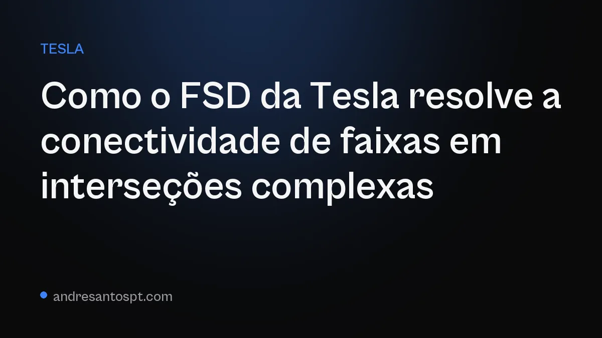 Como o FSD da Tesla resolve a conectividade de faixas em interseções complexas
