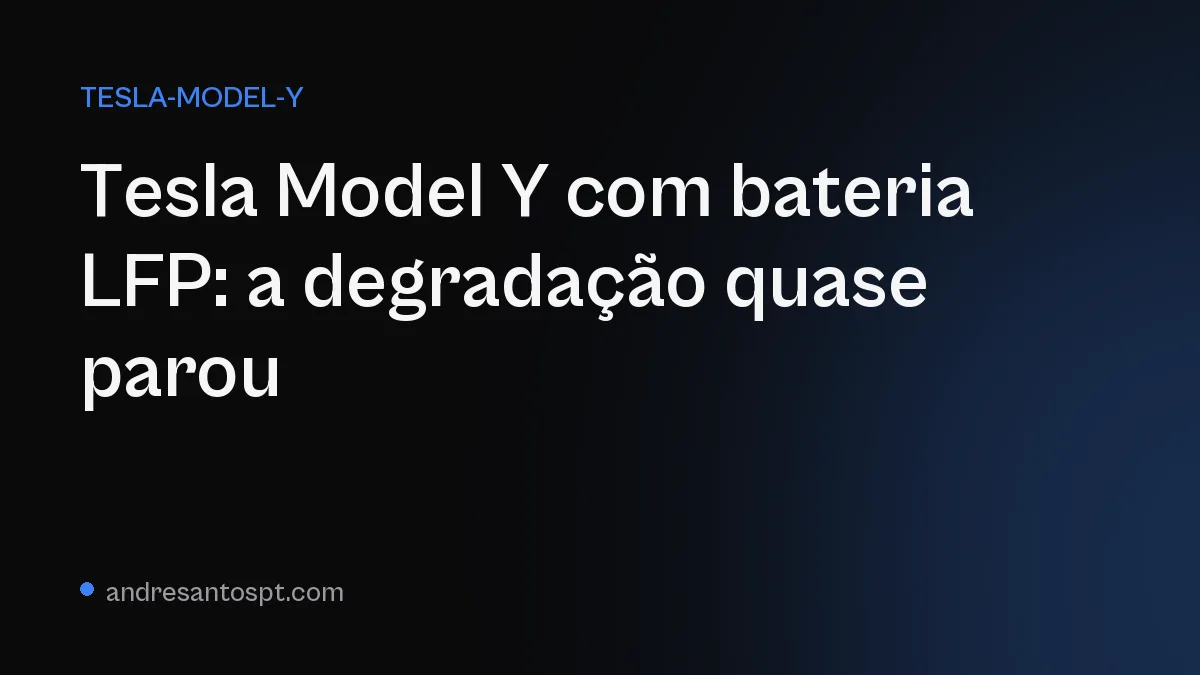 Tesla Model Y com bateria LFP: a degradação quase parou