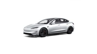Model 3 Performance tração integral em branco pérola com jantes 20" Warp