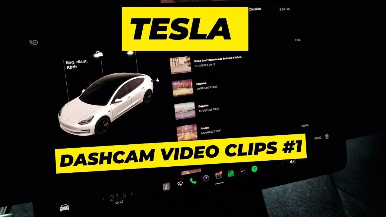 Miniatura do vídeo: Tesla Dashcam: melhores clips gravados em Portugal