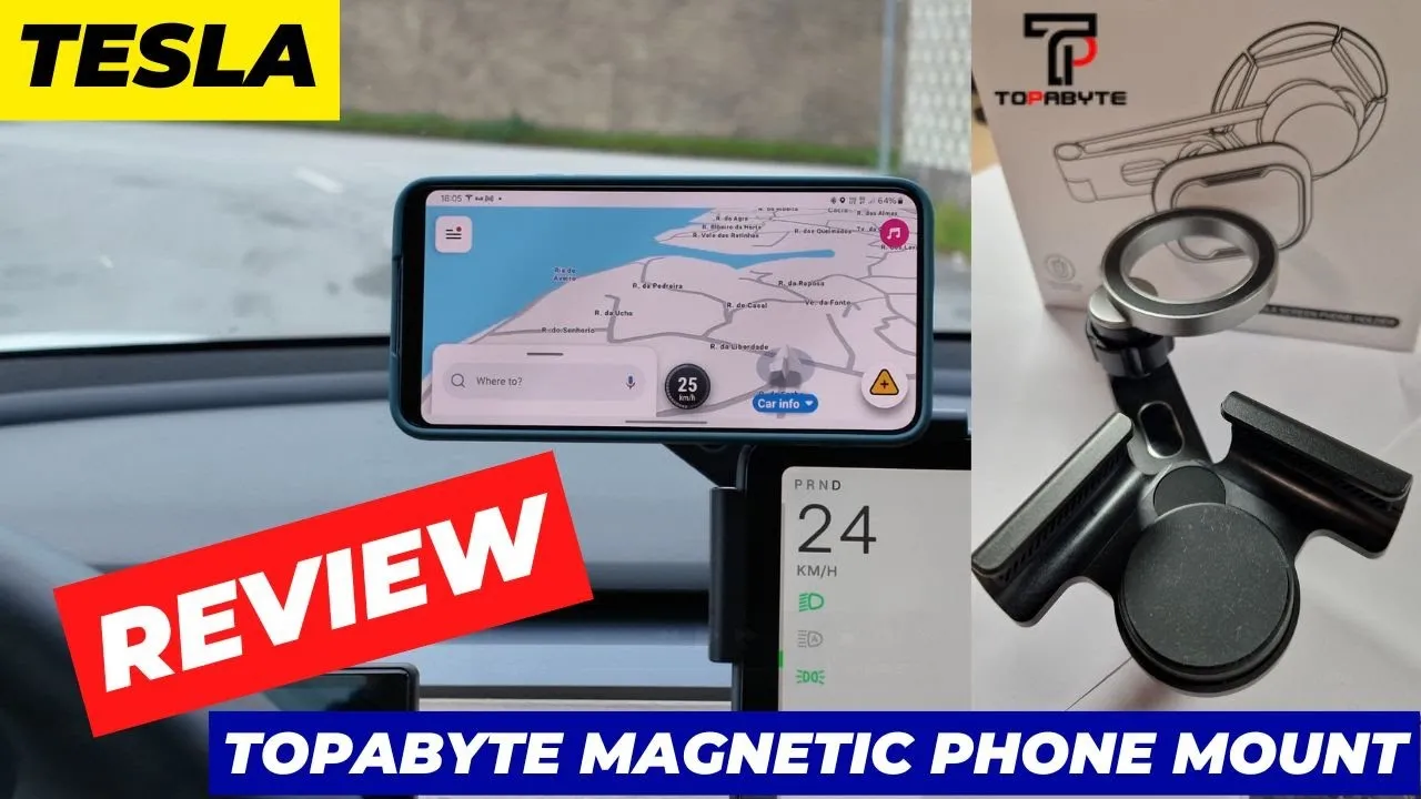 Miniatura do vídeo: Suporte magnético TOPABYTE para Tesla: vale a pena?