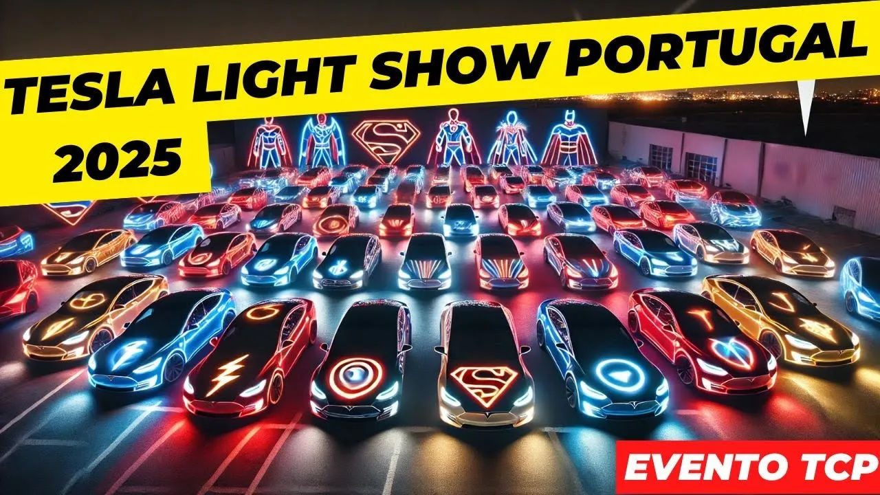 Miniatura do vídeo: Tesla Light Show Super Hero, Tesla Club Portugal 2025