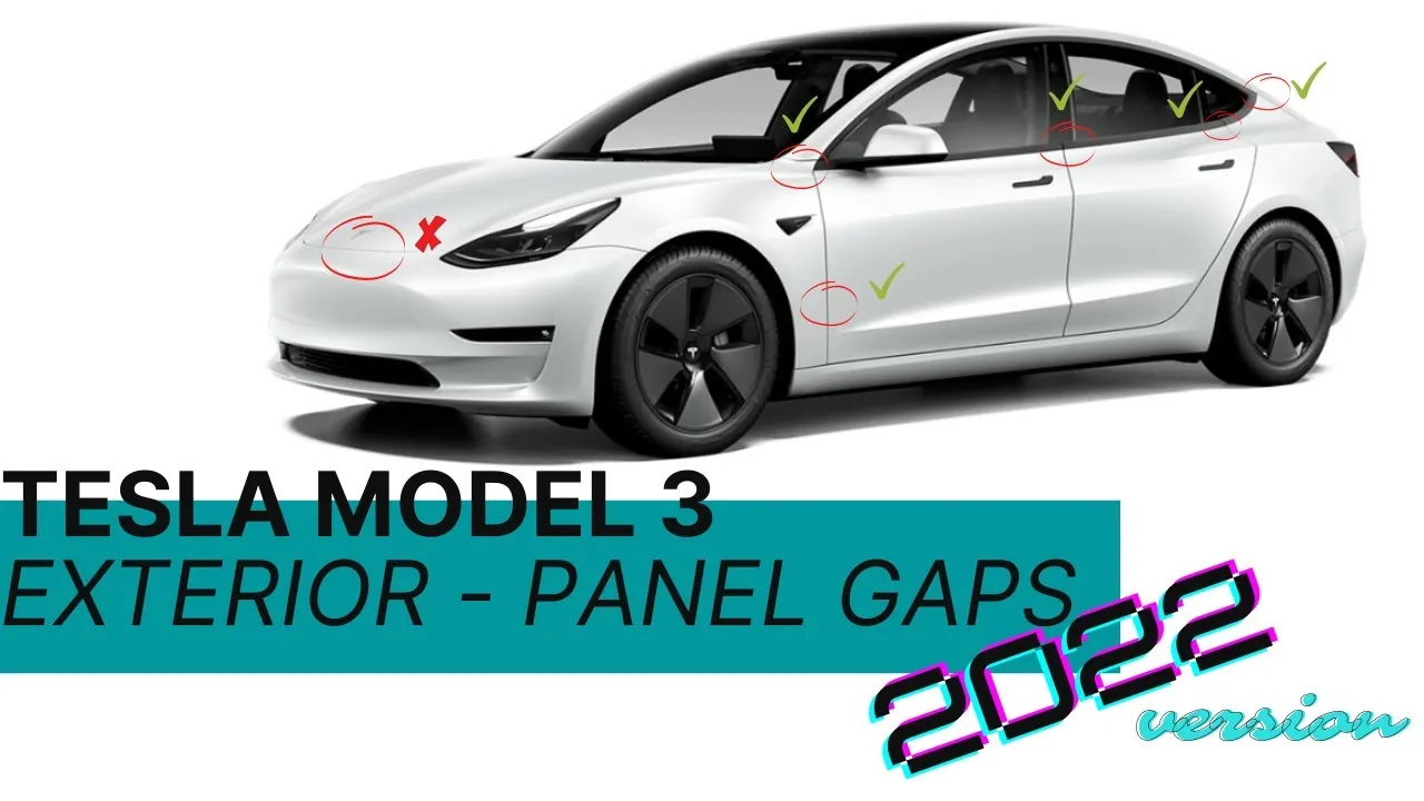 Miniatura do vídeo: Tesla Model 3 2022: qualidade de construção exterior