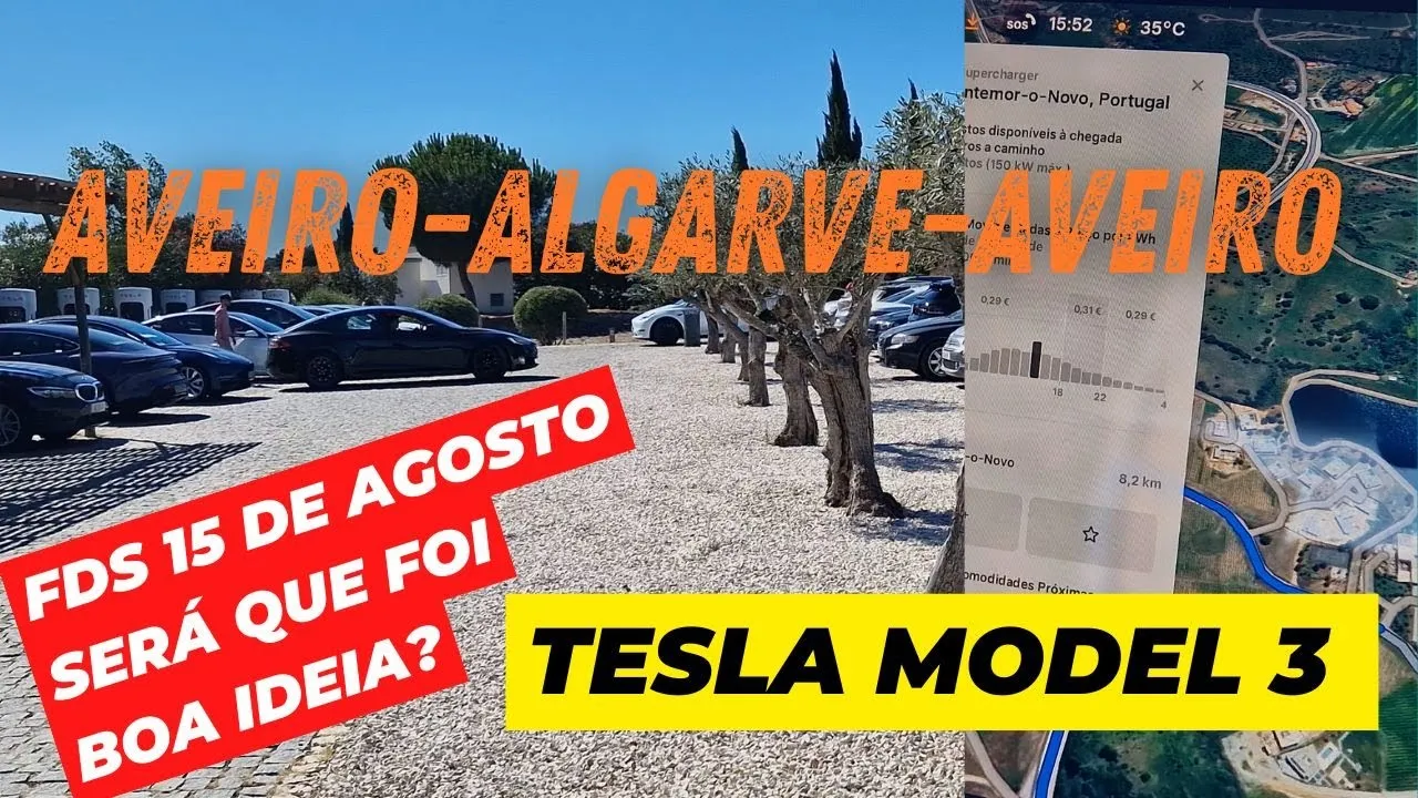 Miniatura do vídeo: Tesla no Algarve em agosto: a viagem dos 1110 km por 37 euros