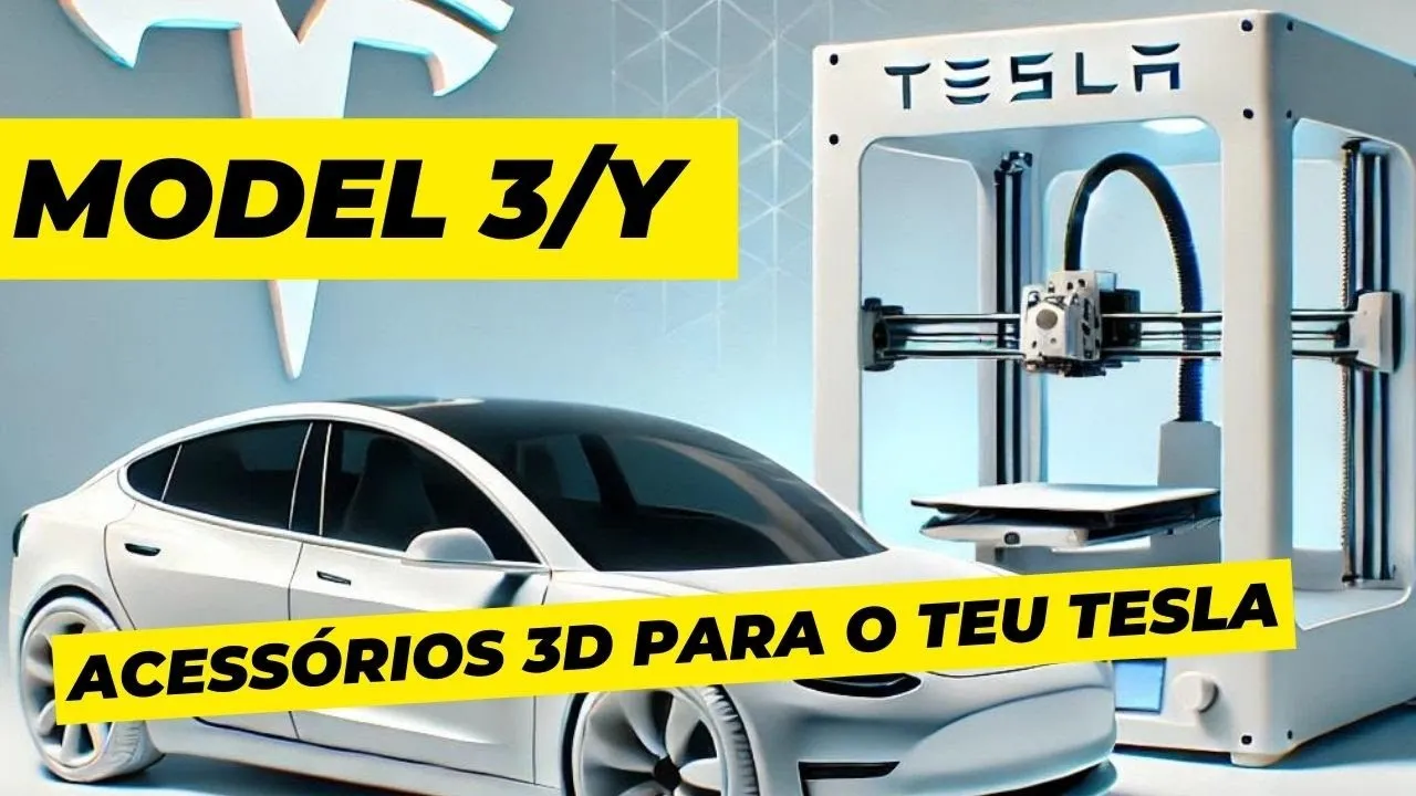 Miniatura do vídeo: Acessórios impressos em 3D para o Tesla Model 3