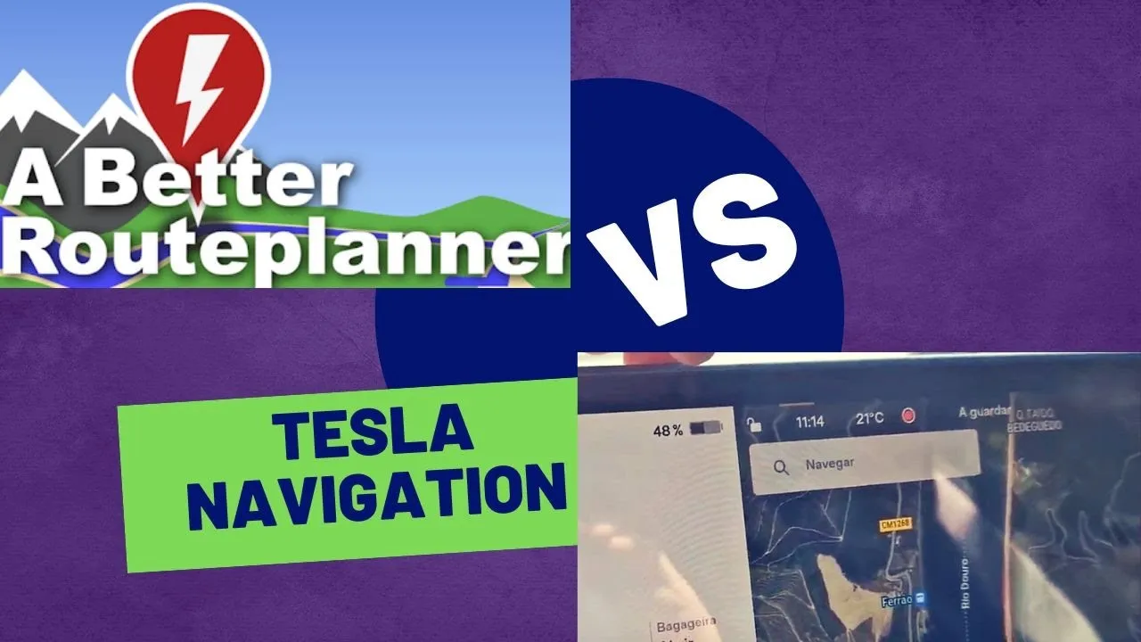 Miniatura do vídeo: ABRP vs navegador Tesla: qual planeia melhor uma viagem?