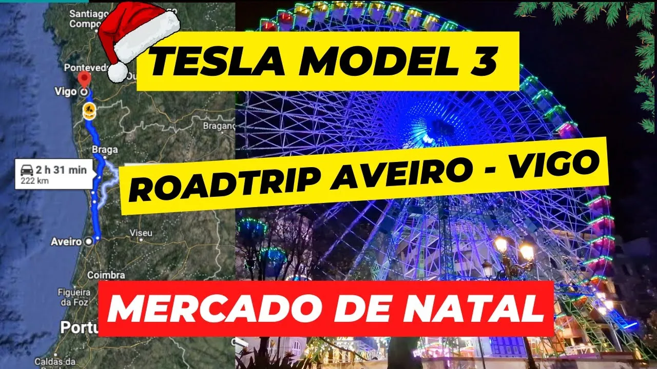 Miniatura do vídeo: Roadtrip Aveiro-Vigo no Tesla Model 3: consumos reais no inverno