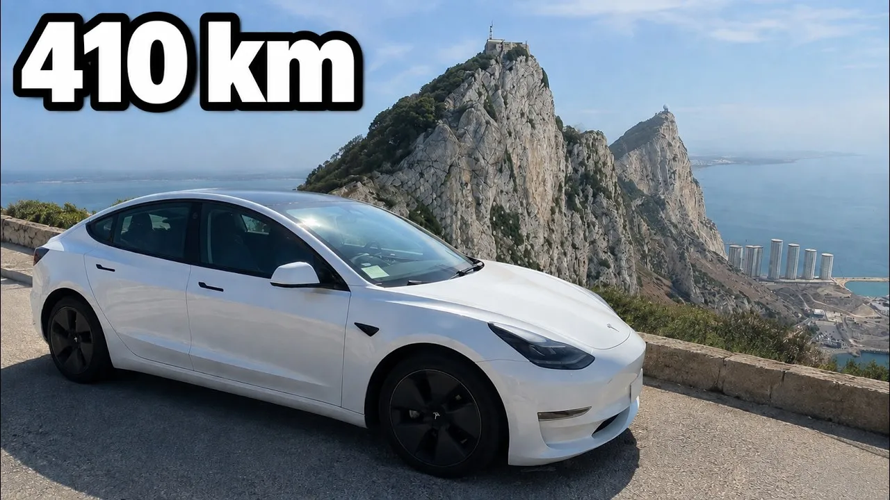 Miniatura do vídeo: Tesla Model 3: 410 km sem carregar no regresso de Gibraltar