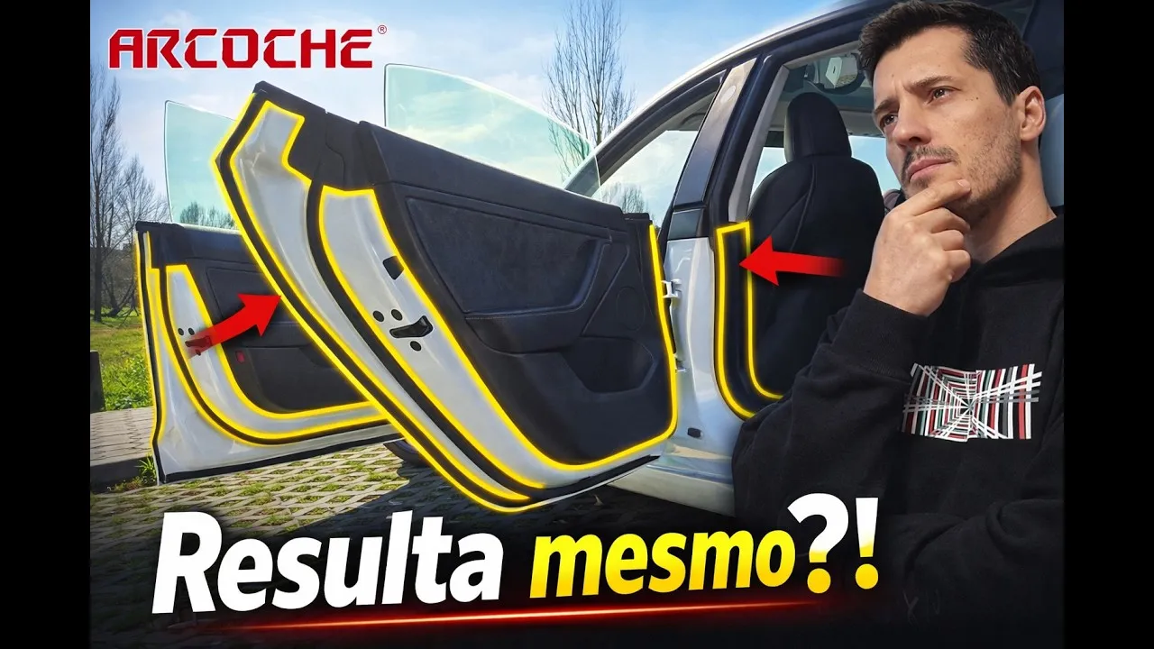 Miniatura do vídeo: Kit de borrachas Arcoche para Tesla: reduz mesmo o ruído?